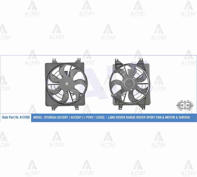 Hyundai Accent Radyatör Fan ve Motoru 1995-2000 Fan Klima OEM 97730-22080